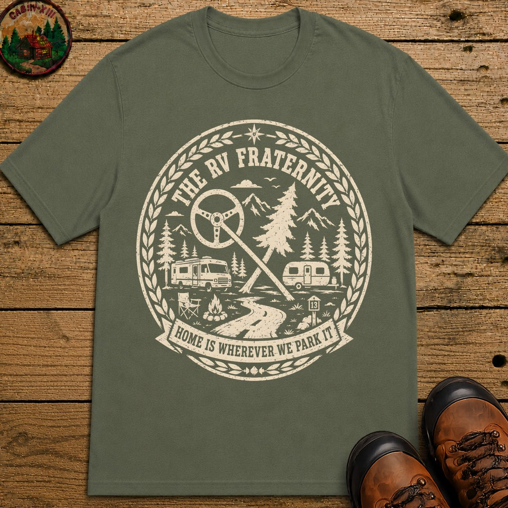 The Rv Fraternity T Shirt - Moss