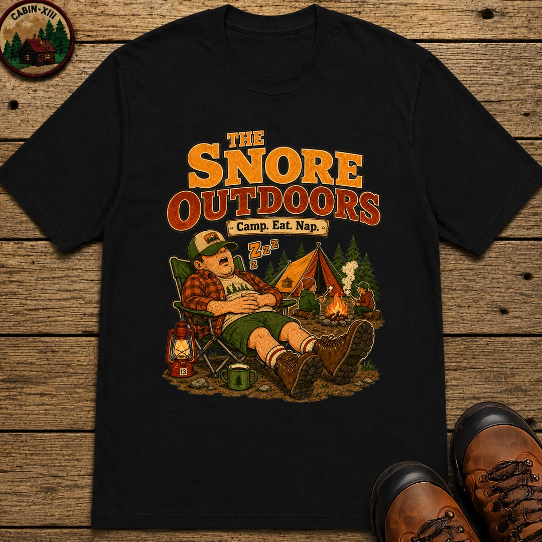 The Snore Outdoors T-Shirt - Black