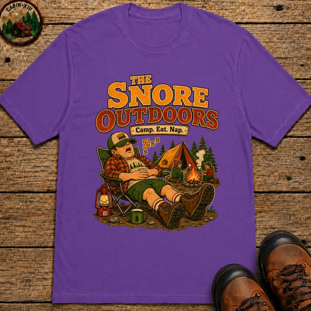 The Snore Outdoors T-Shirt - Grape