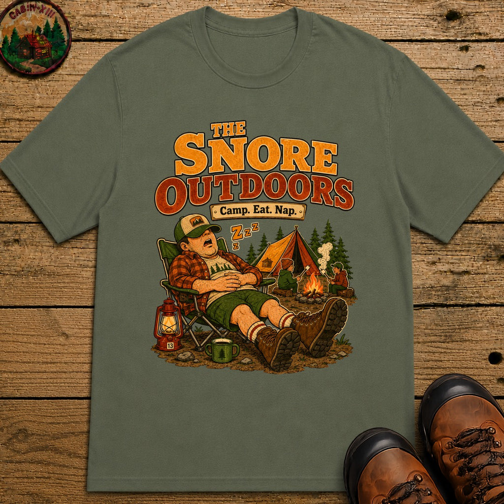 The Snore Outdoors T-Shirt - Moss