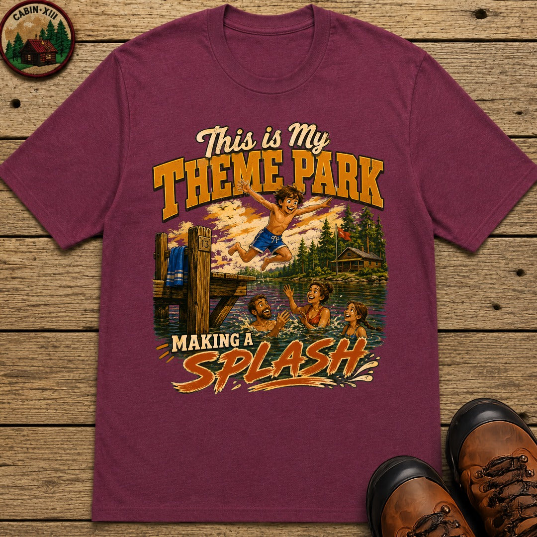 This Is My Theme Park Making a Splash — Lake Life Family Tee - Berry