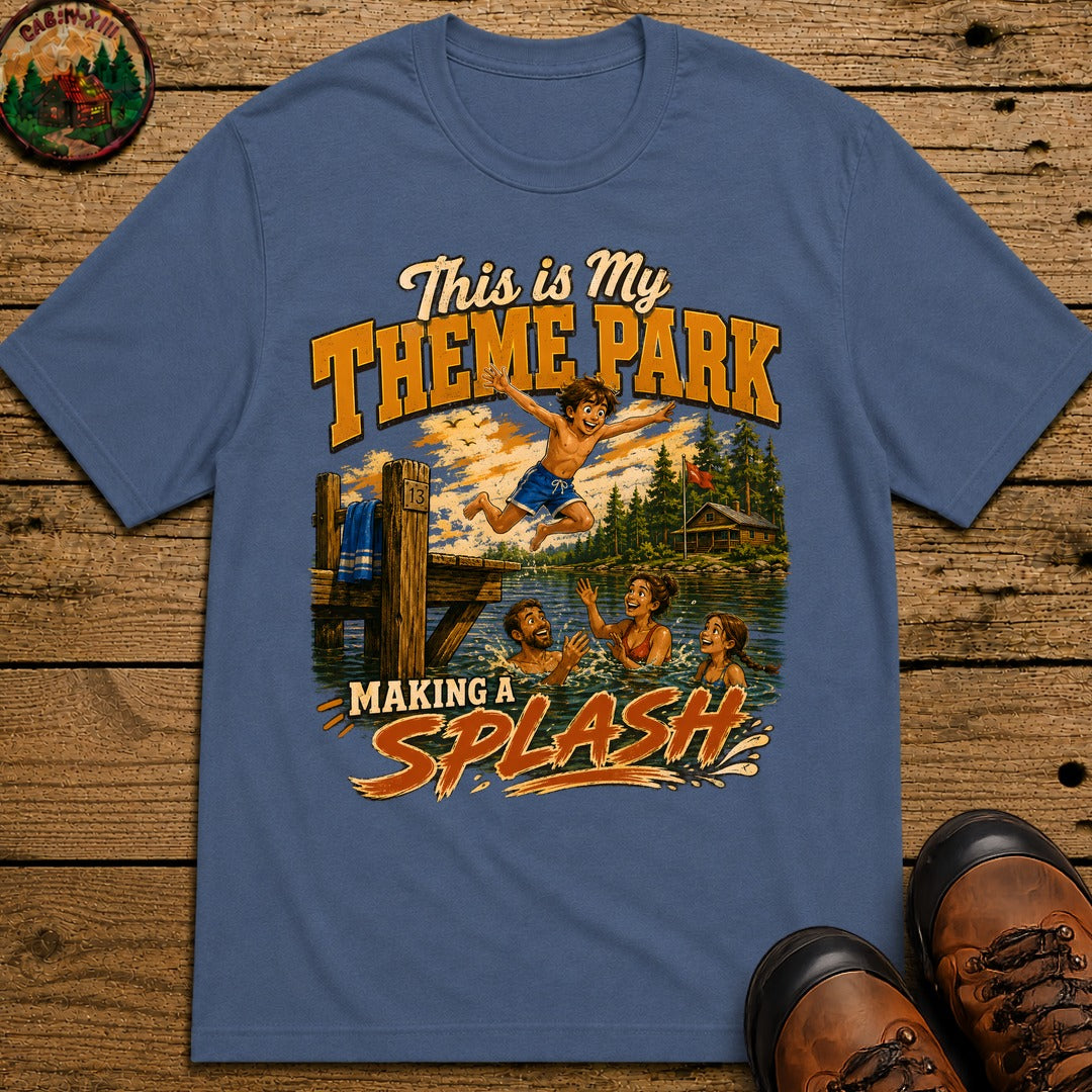 This Is My Theme Park Making a Splash — Lake Life Family Tee - Blue Jean