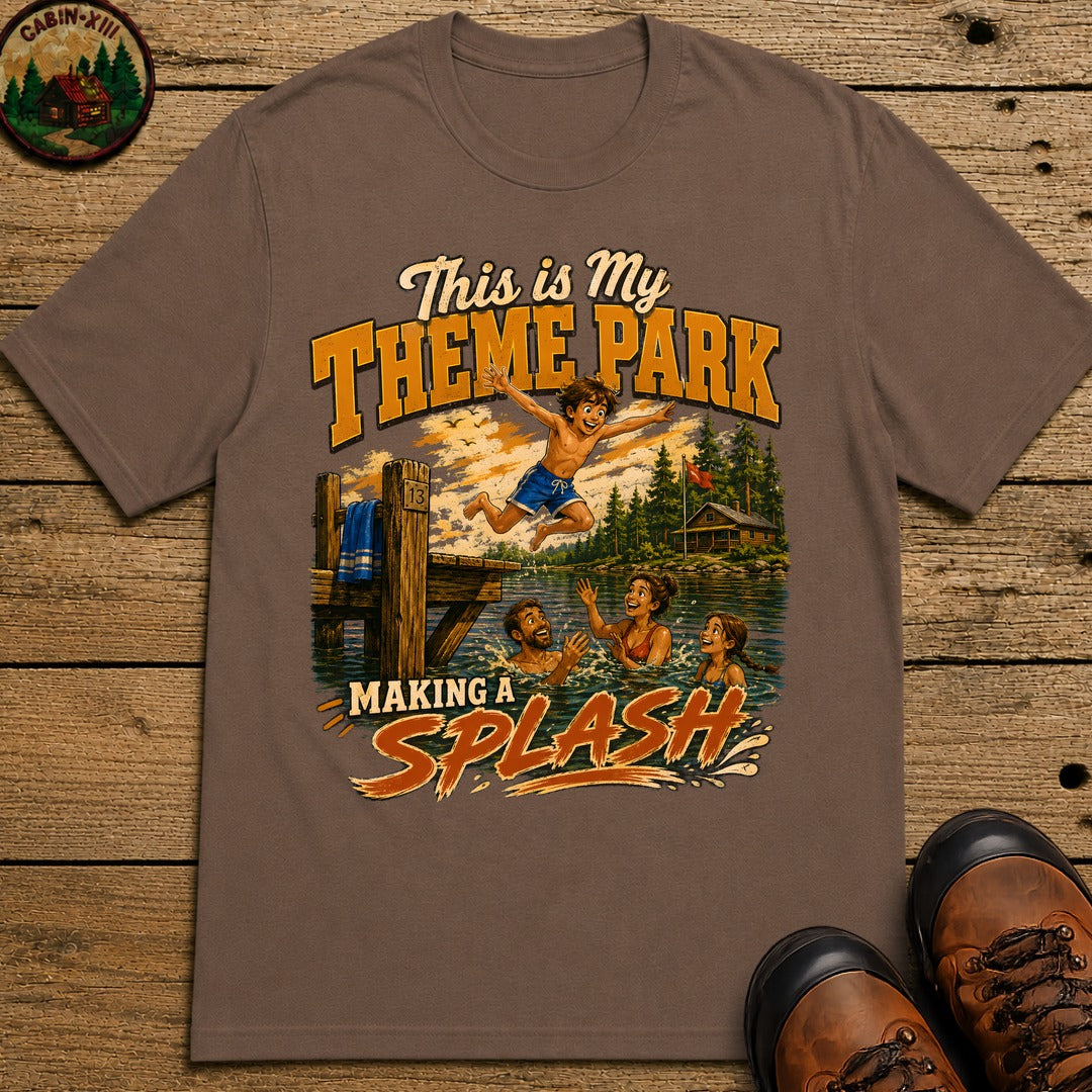 This Is My Theme Park Making a Splash — Lake Life Family Tee - Espresso