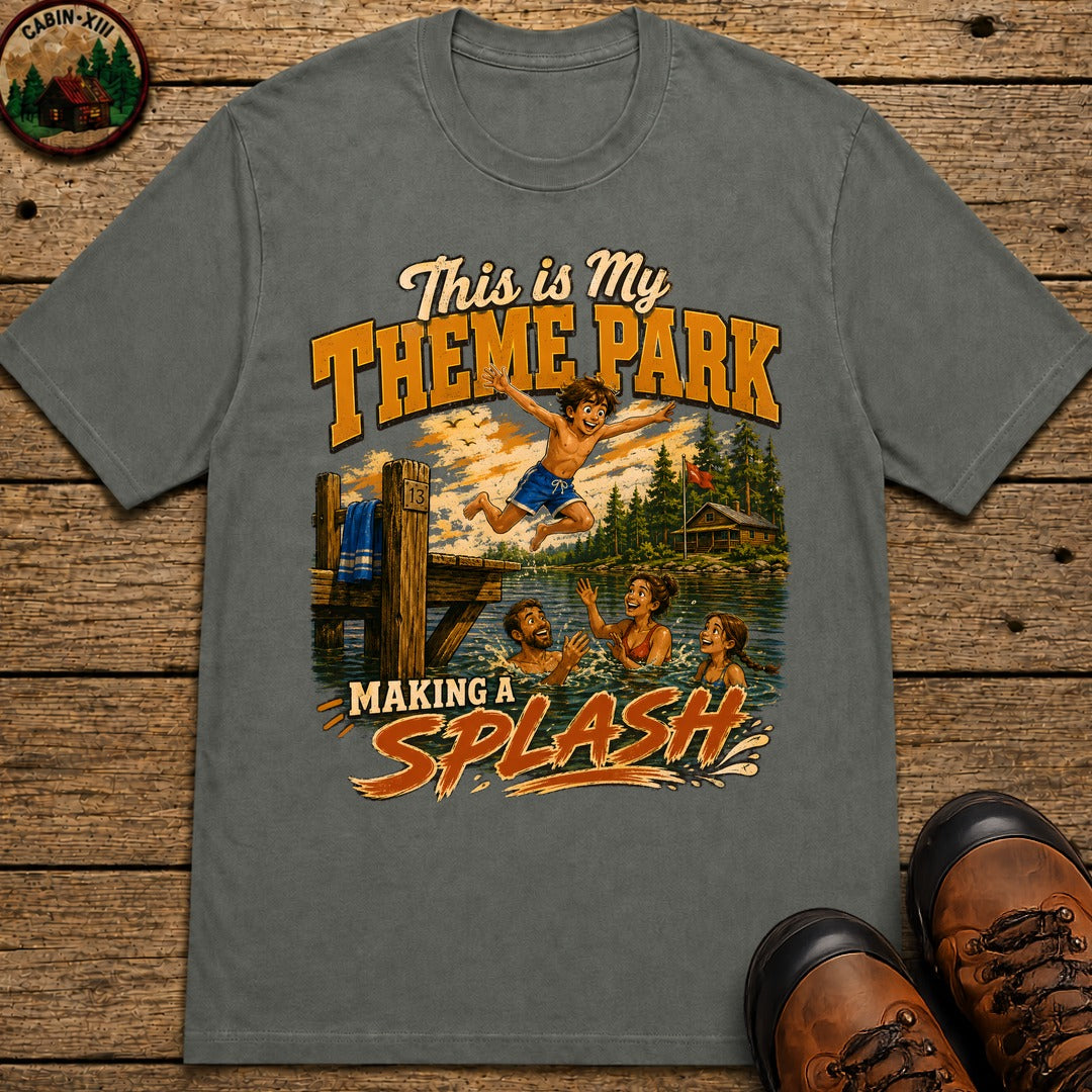 This Is My Theme Park Making a Splash — Lake Life Family Tee - Pepper