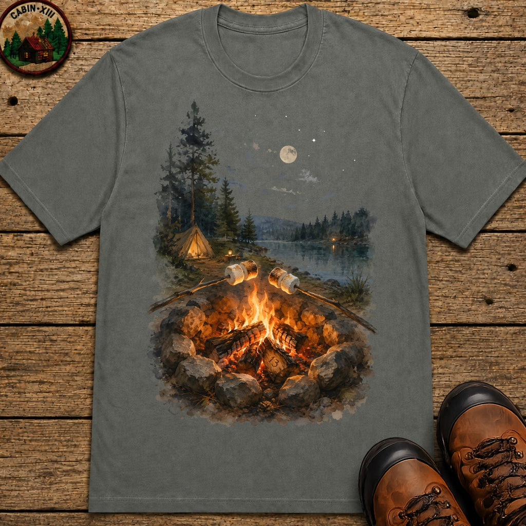 Toasting Marshmallows T-Shirt - Pepper