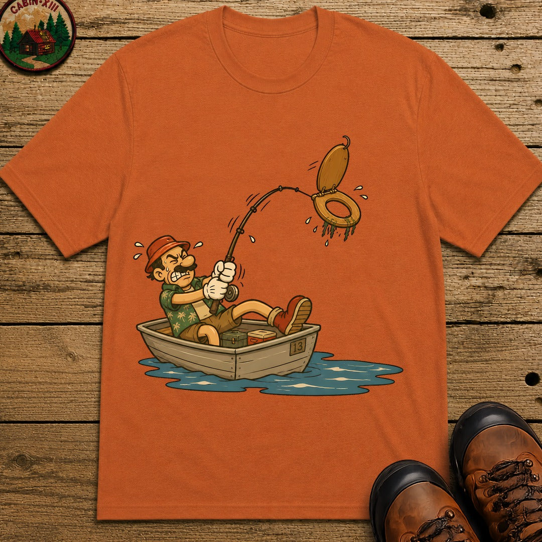 Toilet Seat Fisherman T-Shirt - Yam