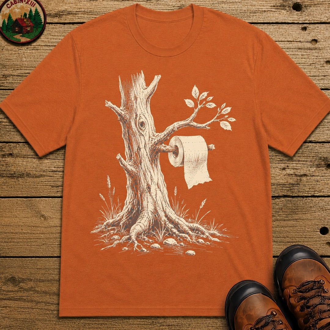 Toilet Tree — Funny Camping Outdoor Humor Sketch Tee - Yam