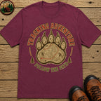 Tracking Adventure Follow the Path — Vintage Bear Paw Hiking Tee - Berry