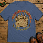 Tracking Adventure Follow the Path — Vintage Bear Paw Hiking Tee - Blue Jean