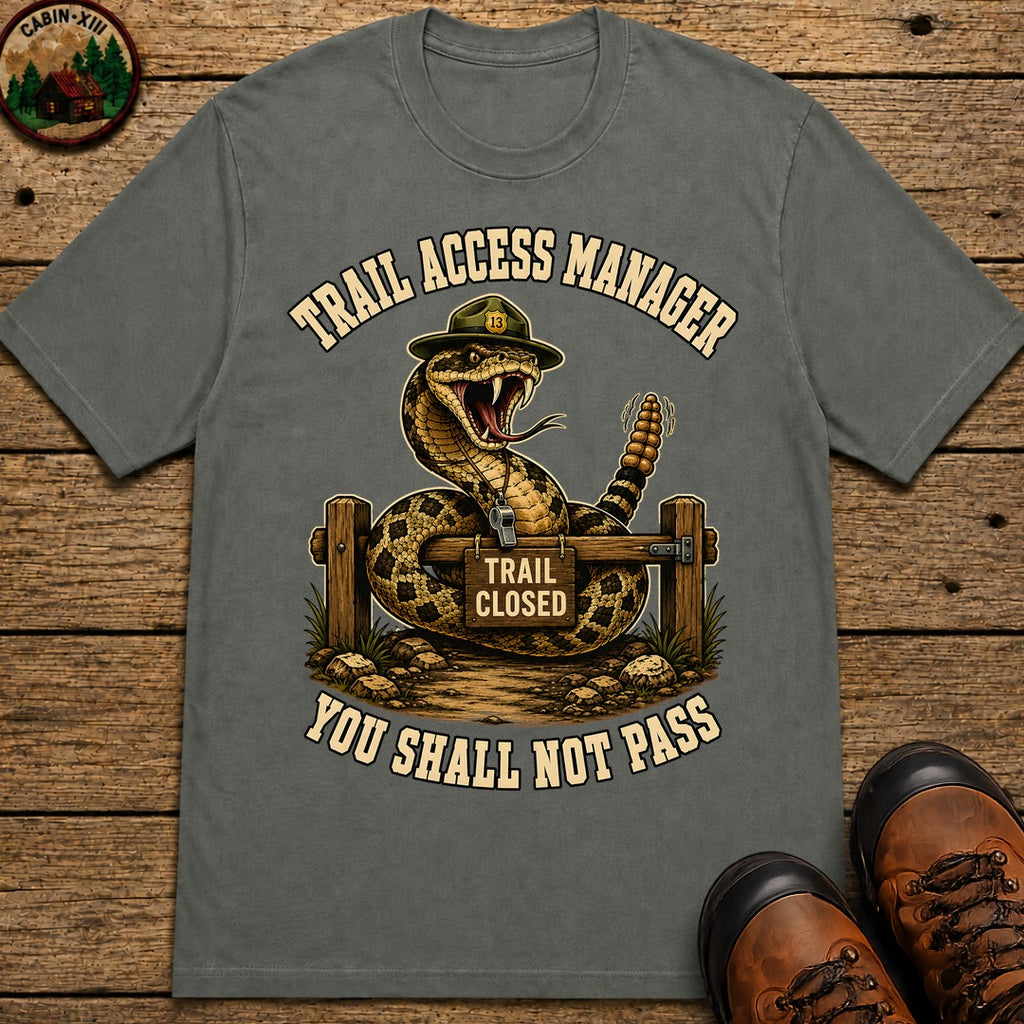 Trail Access Manager You Shall Not Pass — Rattlesnake Hiking Tee - Pepper