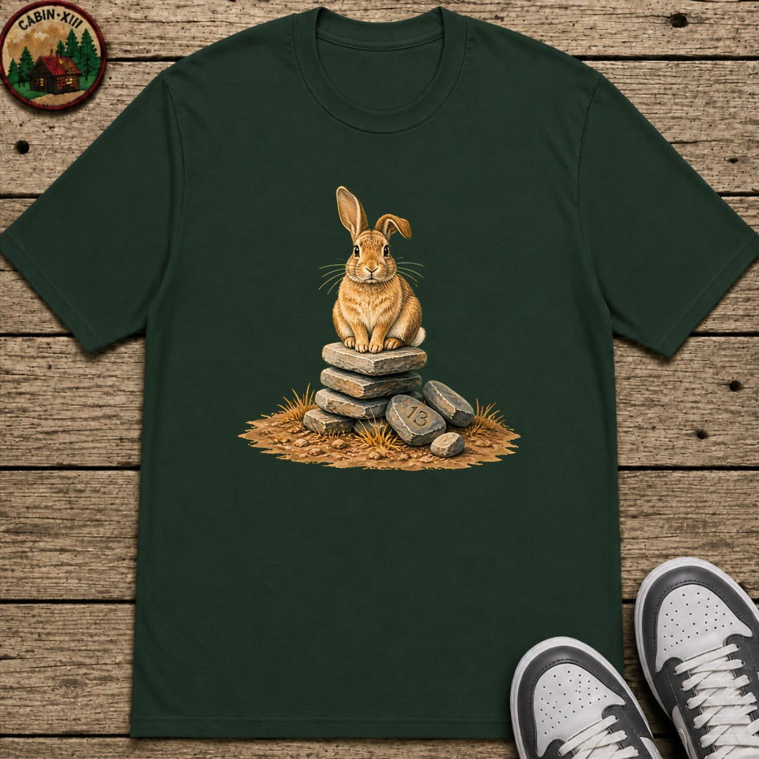 Trail Bunny Kids T-Shirt - Forest Green