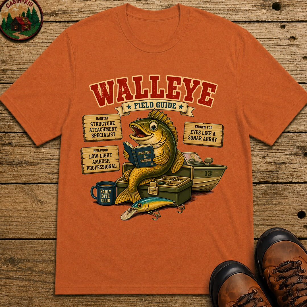 Walleye Field Guide T-Shirt - Yam