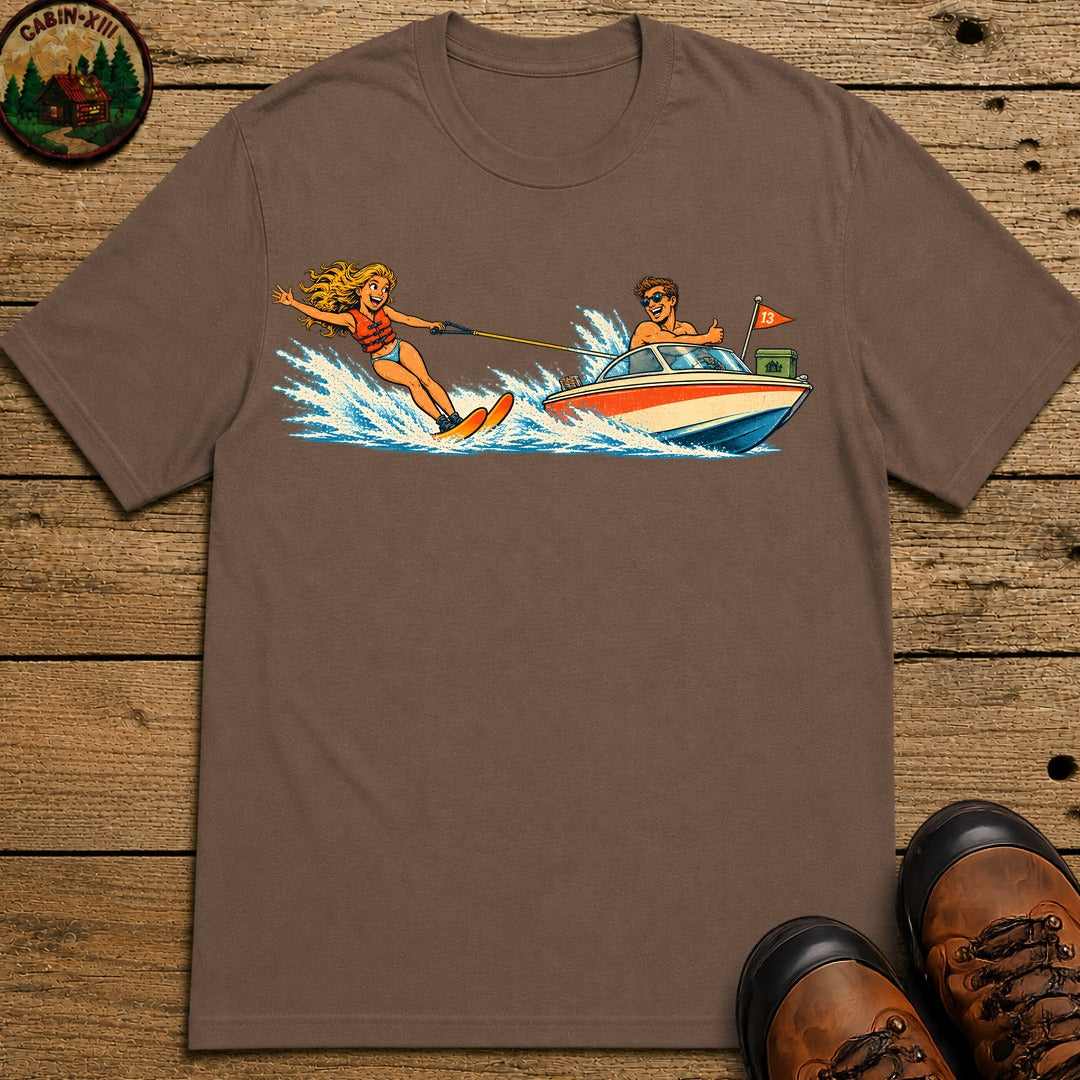 Waterskiing T-Shirt - Espresso