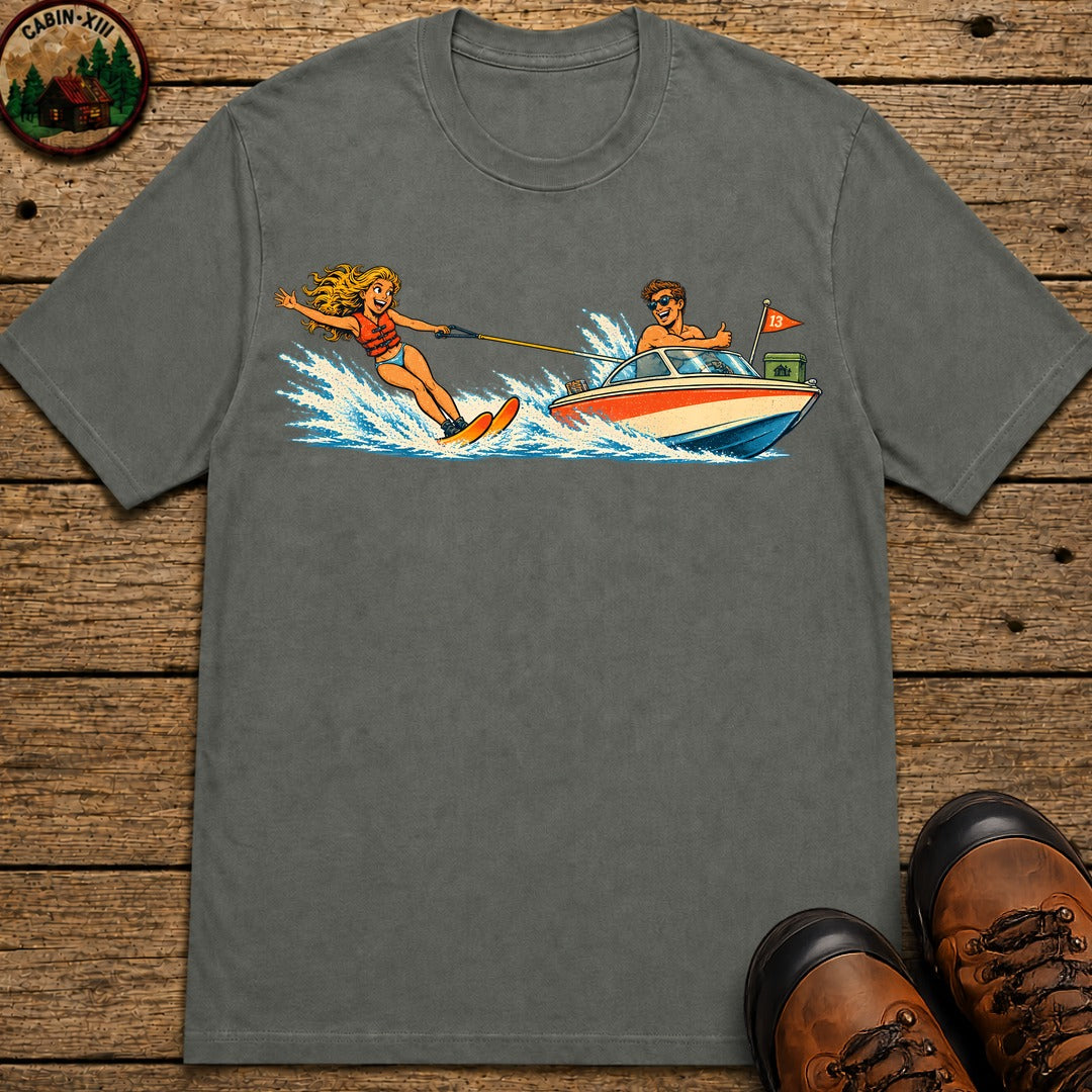 Waterskiing T-Shirt - Pepper