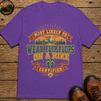 Wear Flip Flops On A Hike (Retro) T Shirt - Grape