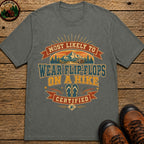 Wear Flip Flops On A Hike (Retro) T Shirt - Pepper