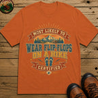 Wear Flip Flops On A Hike (Retro) T Shirt - Yam