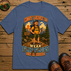 Wear Flip Flops on a Hike T-Shirt - Blue Jean