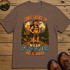 Wear Flip Flops on a Hike T-Shirt - Espresso