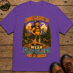 Wear Flip Flops on a Hike T-Shirt - Grape
