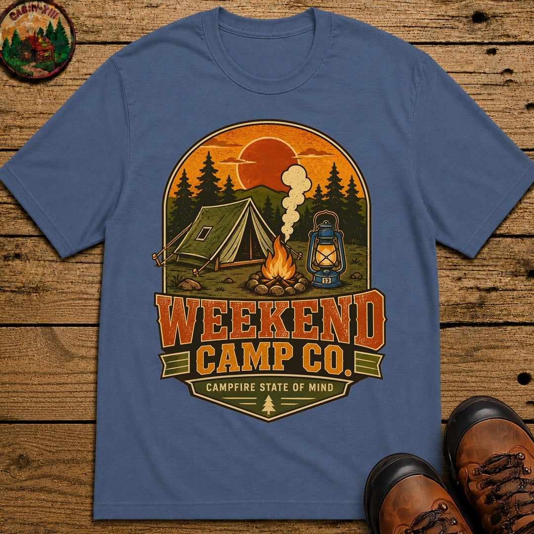 Weekend Camp Co T-Shirt - Blue Jean