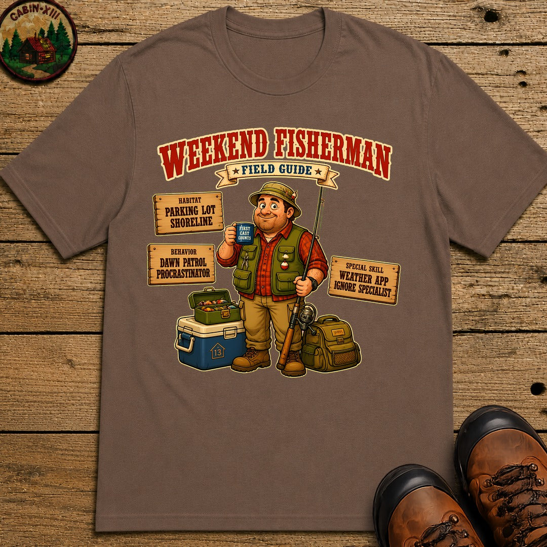 Weekend Fisherman Field Guide T-Shirt - Espresso