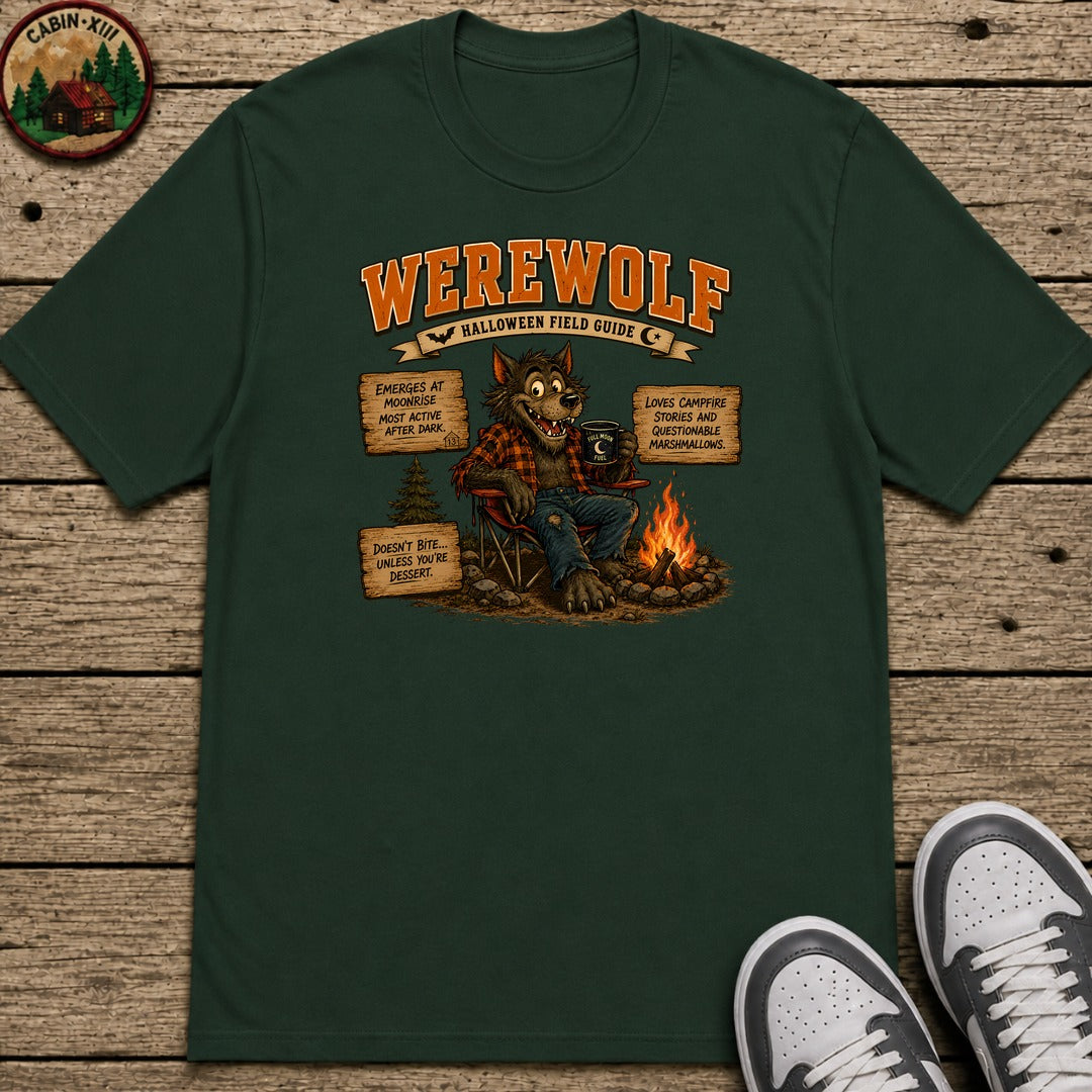 Werewolf Field Guide Kids T-Shirt - Forest Green