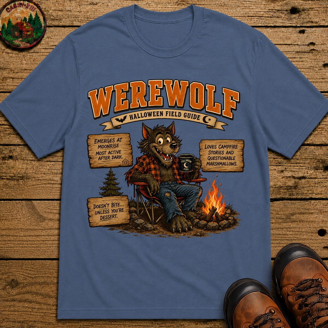 Werewolf Field Guide T-Shirt - Blue Jean