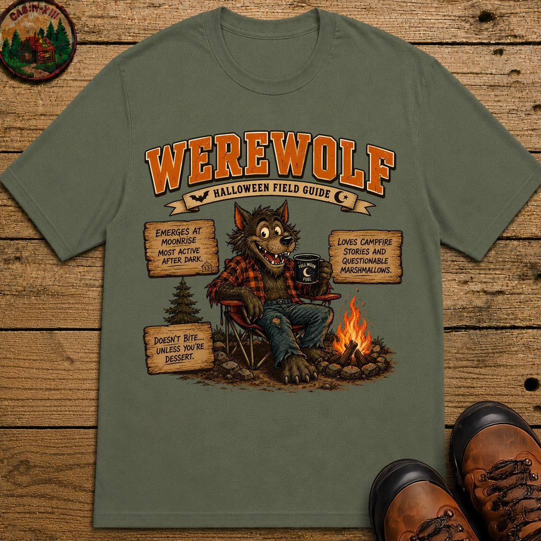 Werewolf Field Guide T-Shirt - Moss