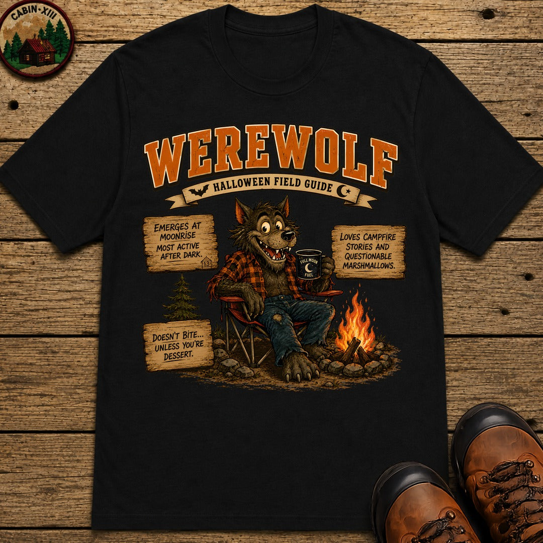 Werewolf Field Guide T Shirt - Black