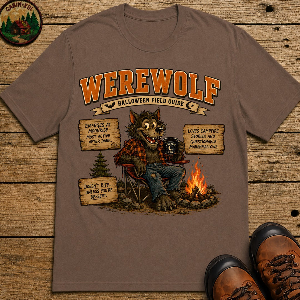 Werewolf Field Guide T Shirt - Espresso