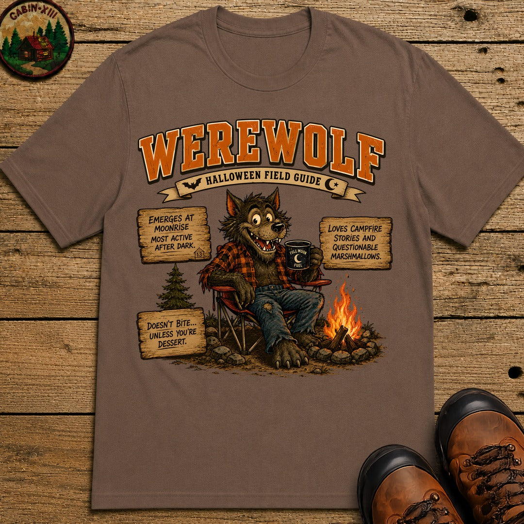 Werewolf Field Guide T Shirt - Espresso
