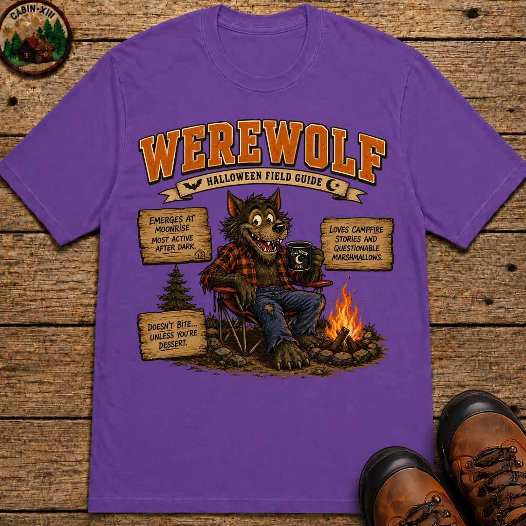 Werewolf Field Guide T Shirt - Grape