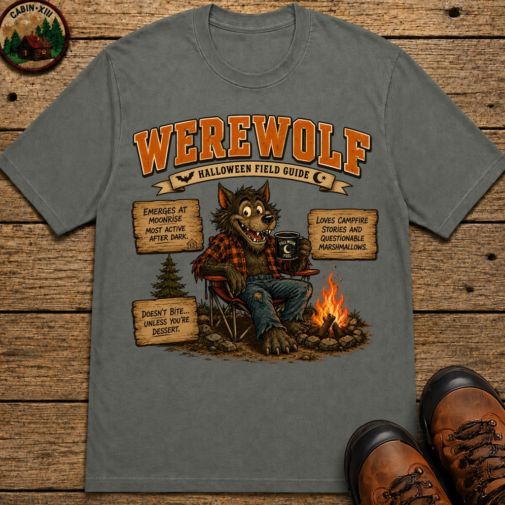 Werewolf Field Guide T Shirt - Pepper