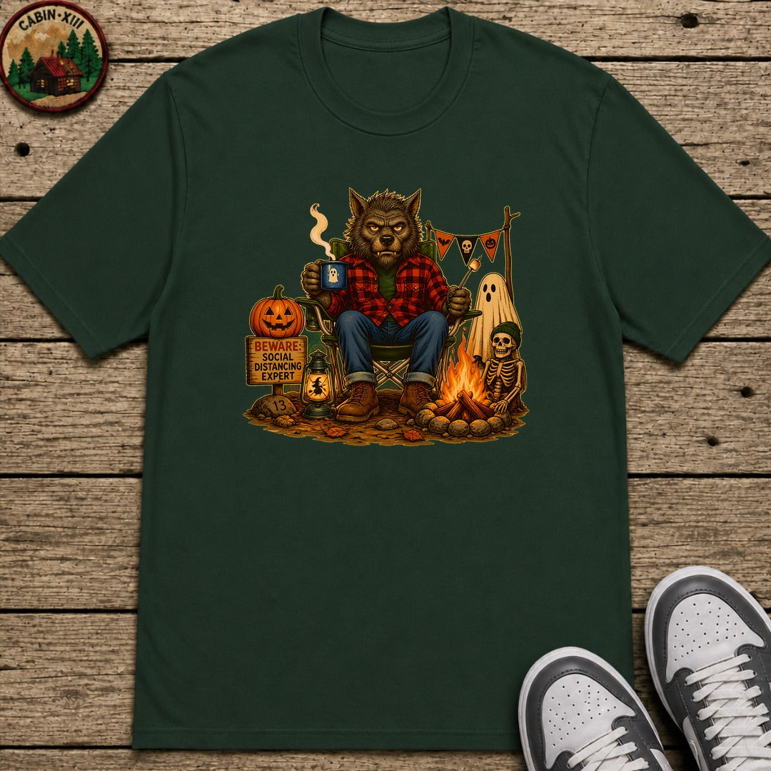 Werewolf Halloween Kids T-Shirt - Forest Green