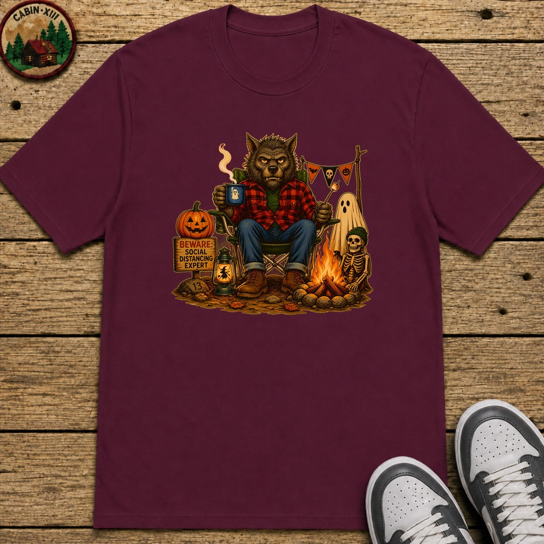 Werewolf Halloween Kids T-Shirt - Maroon