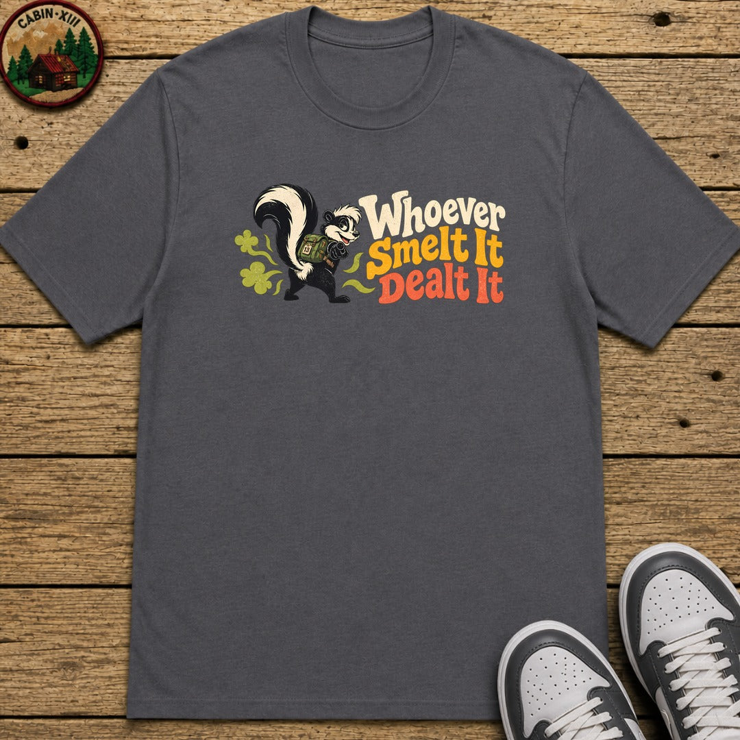 Whoever Smelt It Dealt It Kids T-Shirt - Charcoal