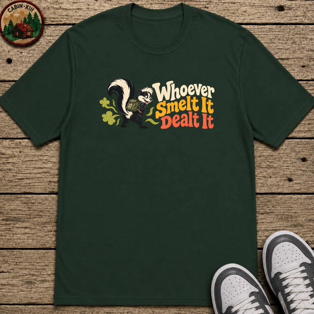 Whoever Smelt It Dealt It Kids T-Shirt - Forest Green