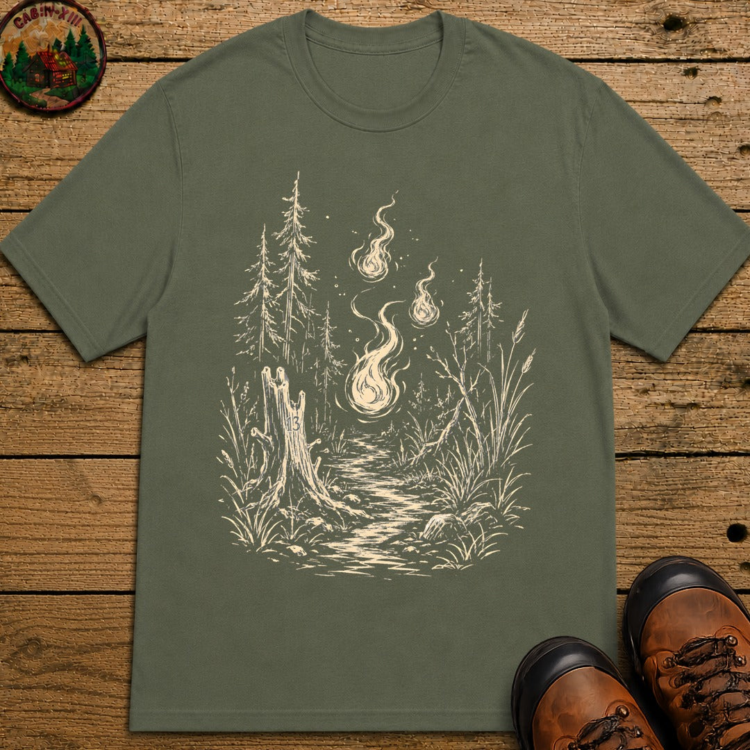 Will-O'-The-Wisp T-Shirt - Moss