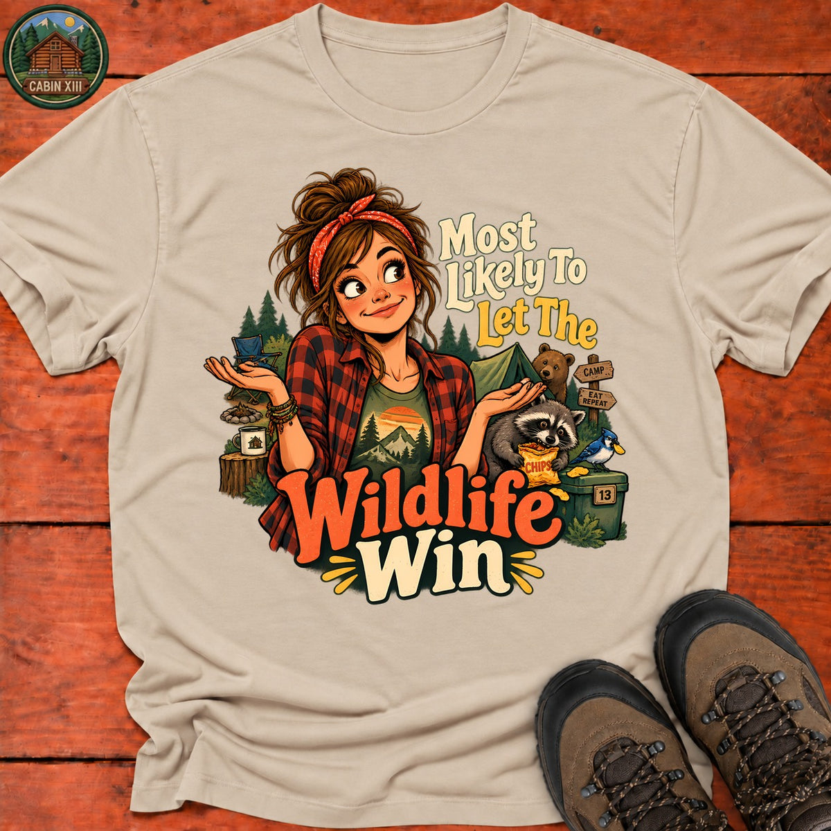 Let The Wildlife Win T-Shirt — Sand