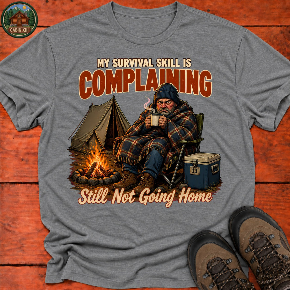 Survival Skill Complaining T-Shirt — Graphite Heather