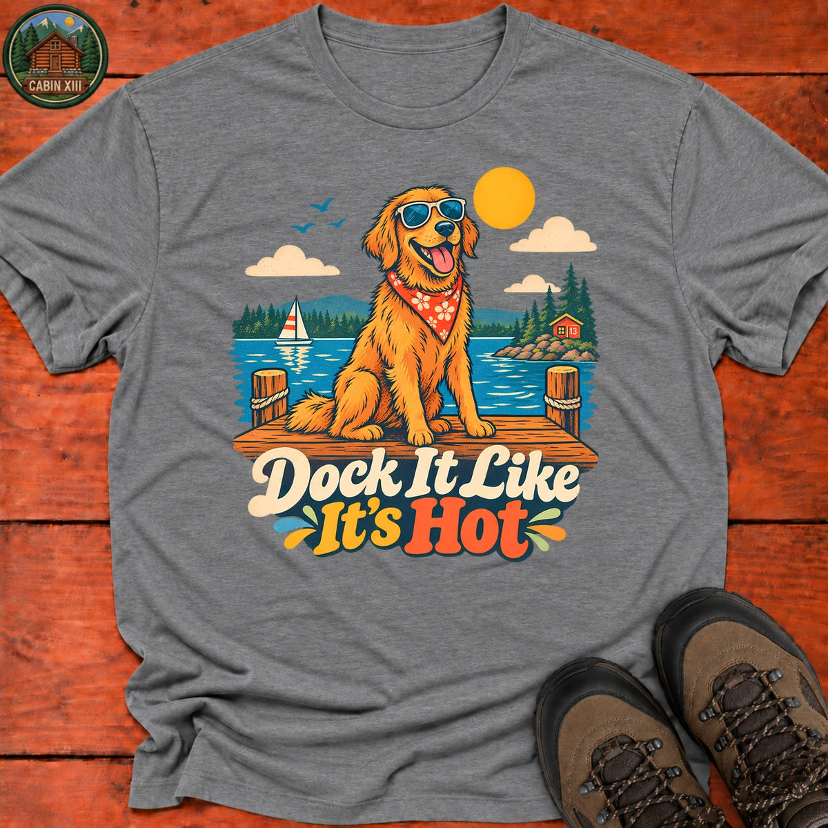 Dock It Like It's Hot T-Shirt — Graphite Heather