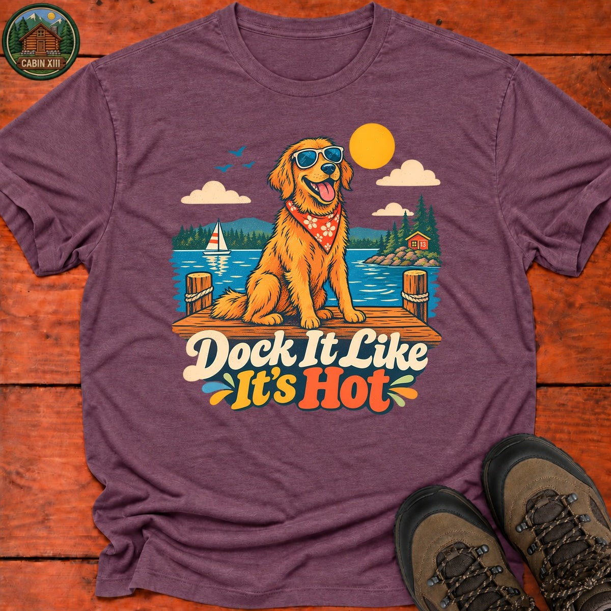 Dock It Like It's Hot T-Shirt — Heather Maroon