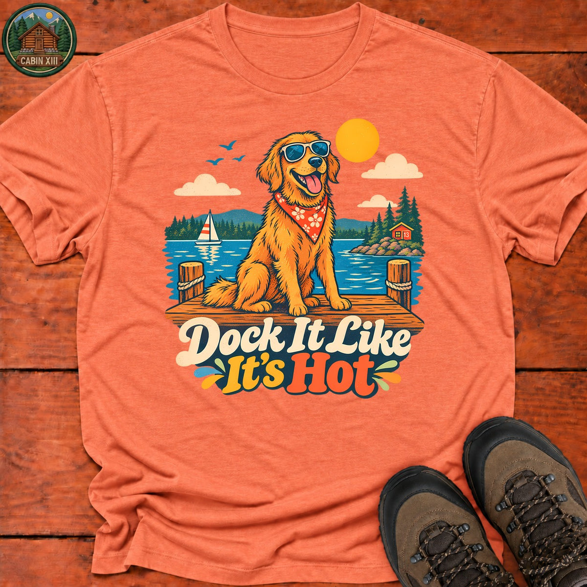 Dock It Like It's Hot T-Shirt — Heather Orange