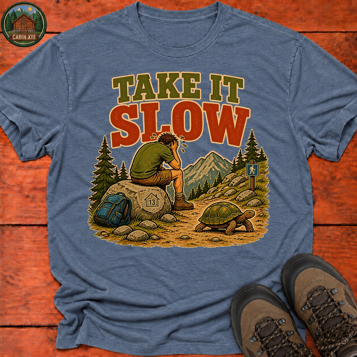 Take It Slow T-Shirt — Heather Indigo