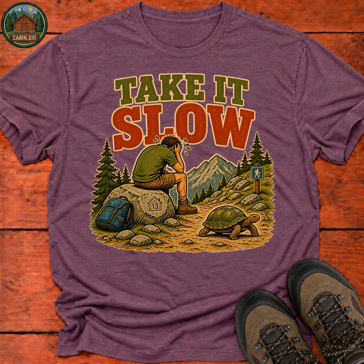 Take It Slow T-Shirt — Heather Maroon
