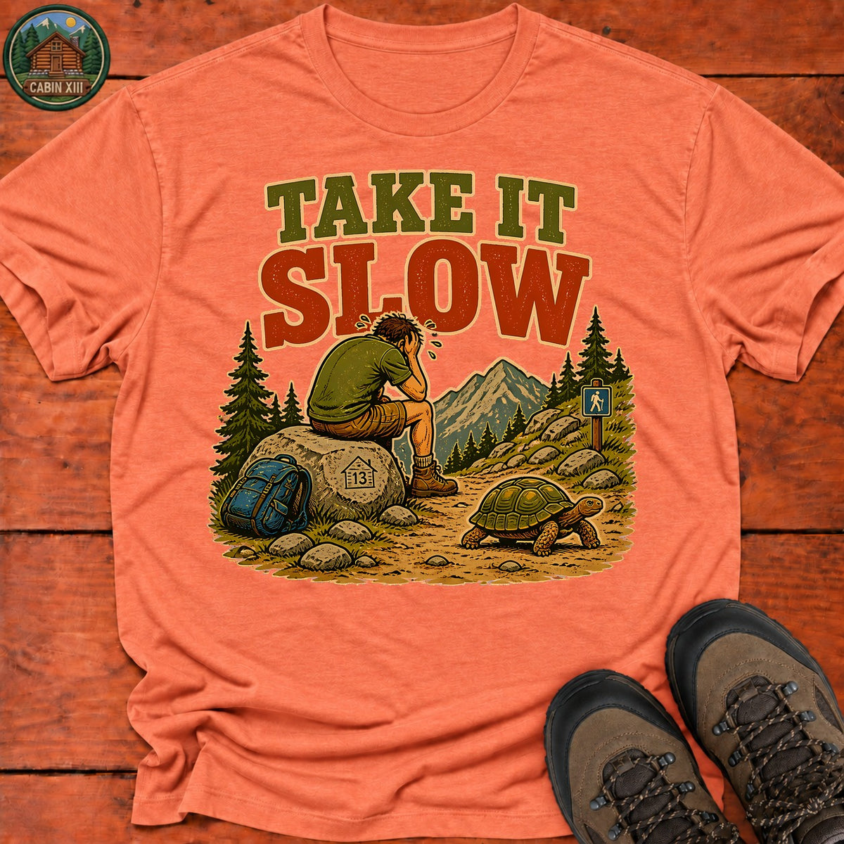 Take It Slow T-Shirt — Heather Orange