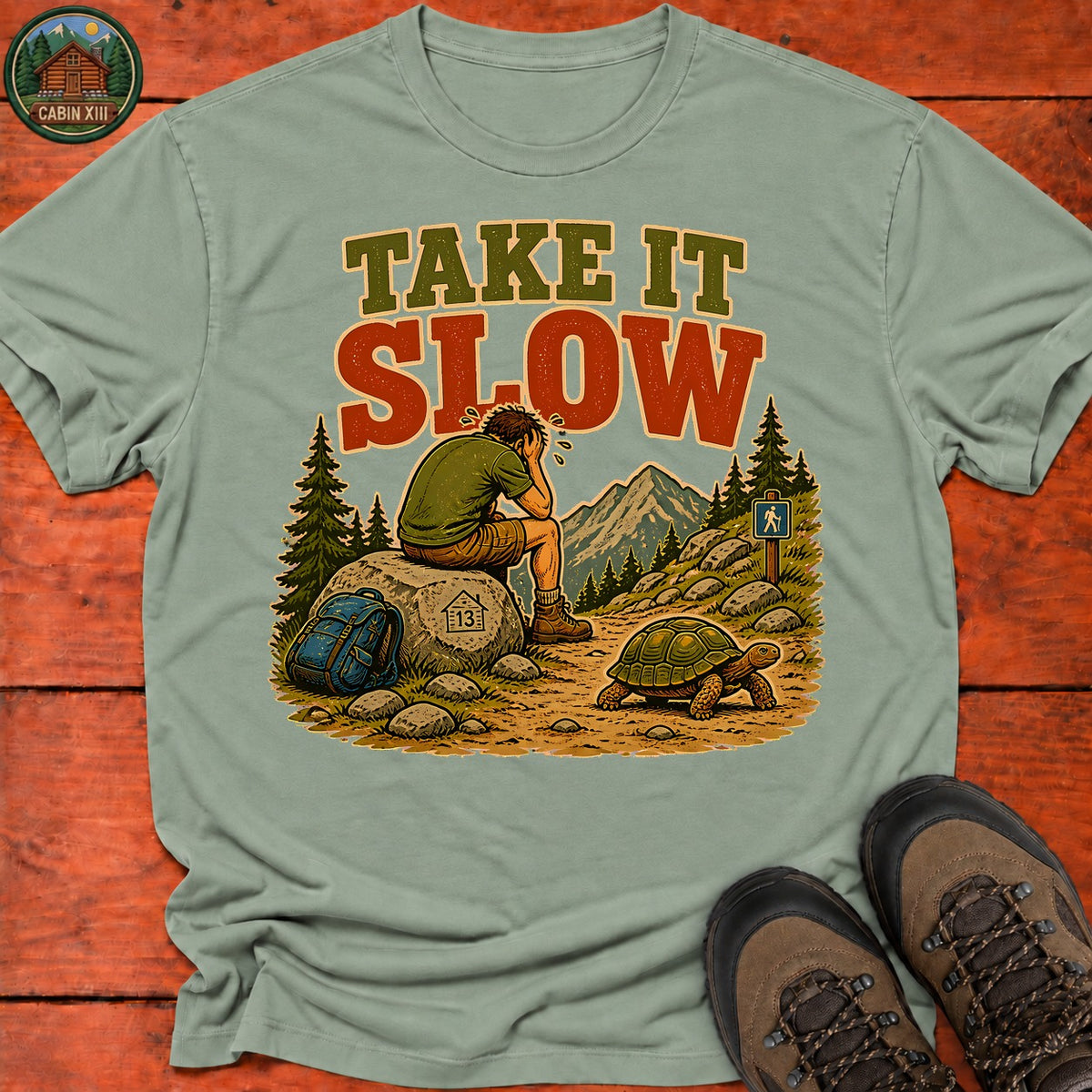 Take It Slow T-Shirt — Sage