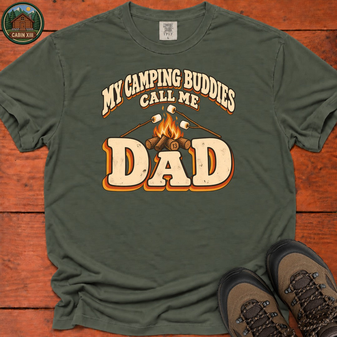 Dad's Camping Buddies T-Shirt — Moss