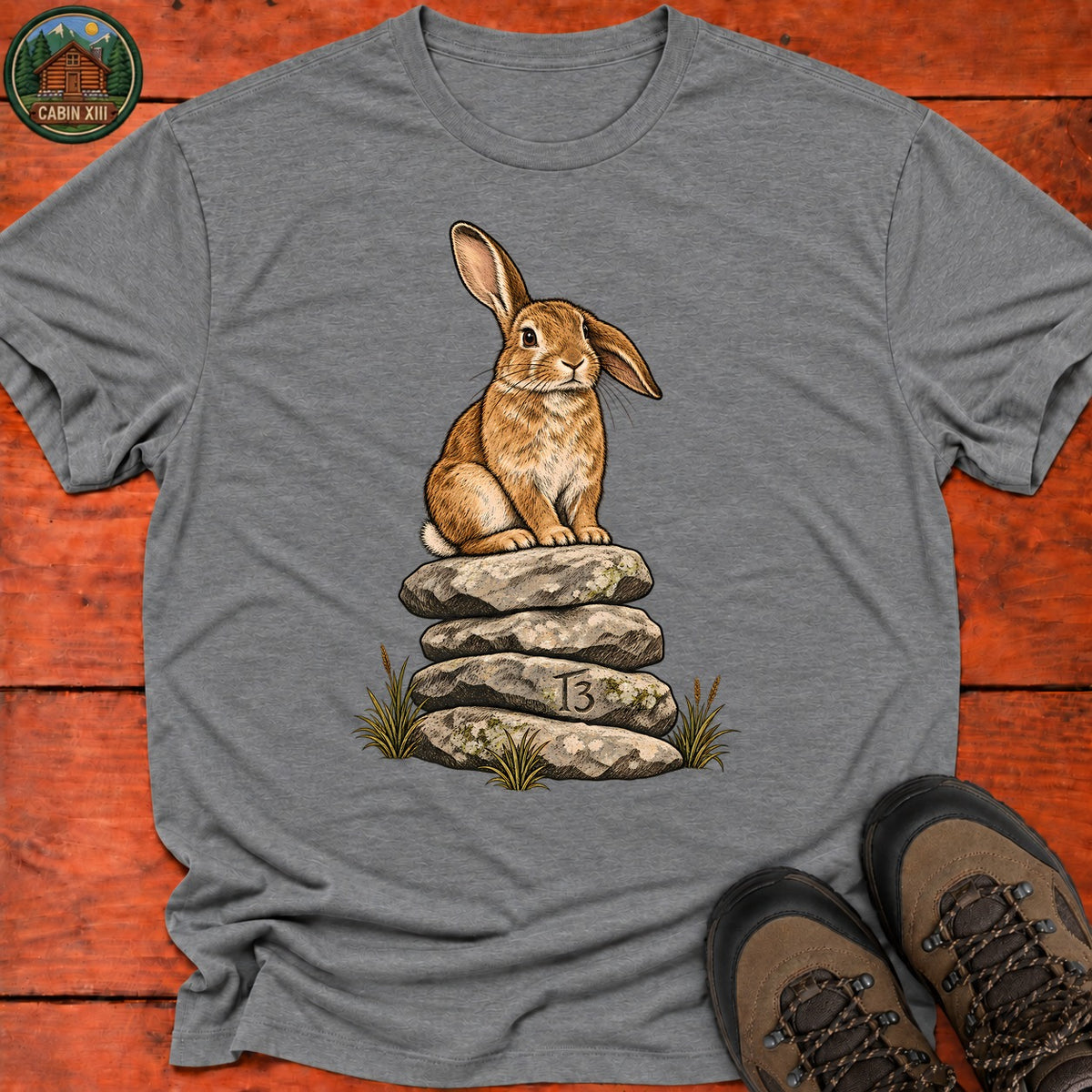 Trail Bunny T-Shirt — Graphite Heather